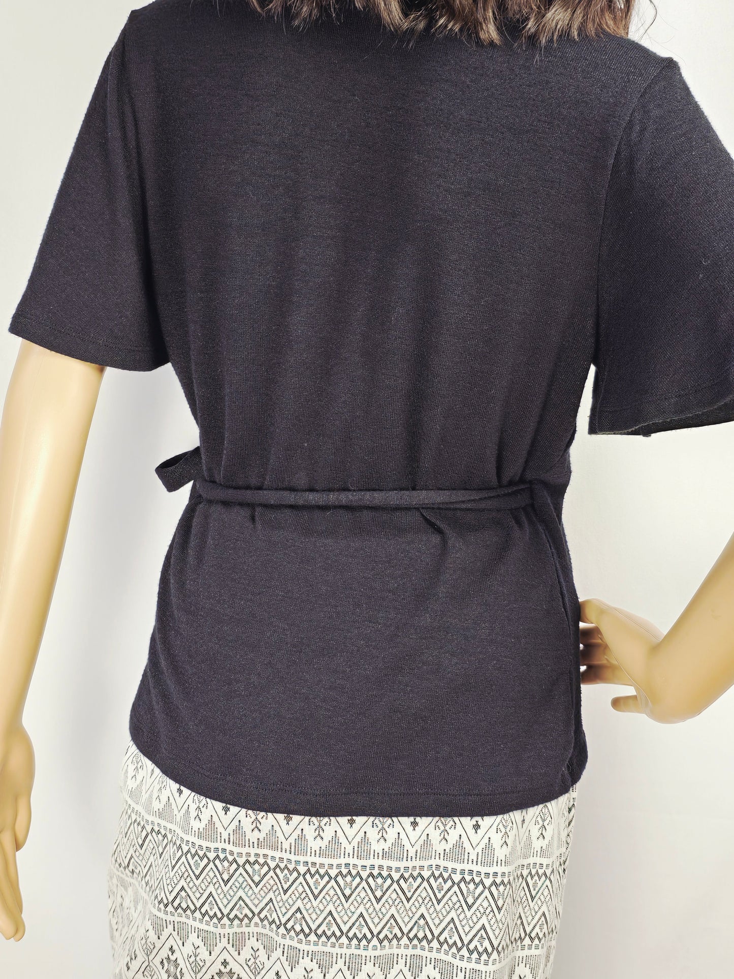 Gap Short Sleeved Wrap Sweater Top Medium Preloved