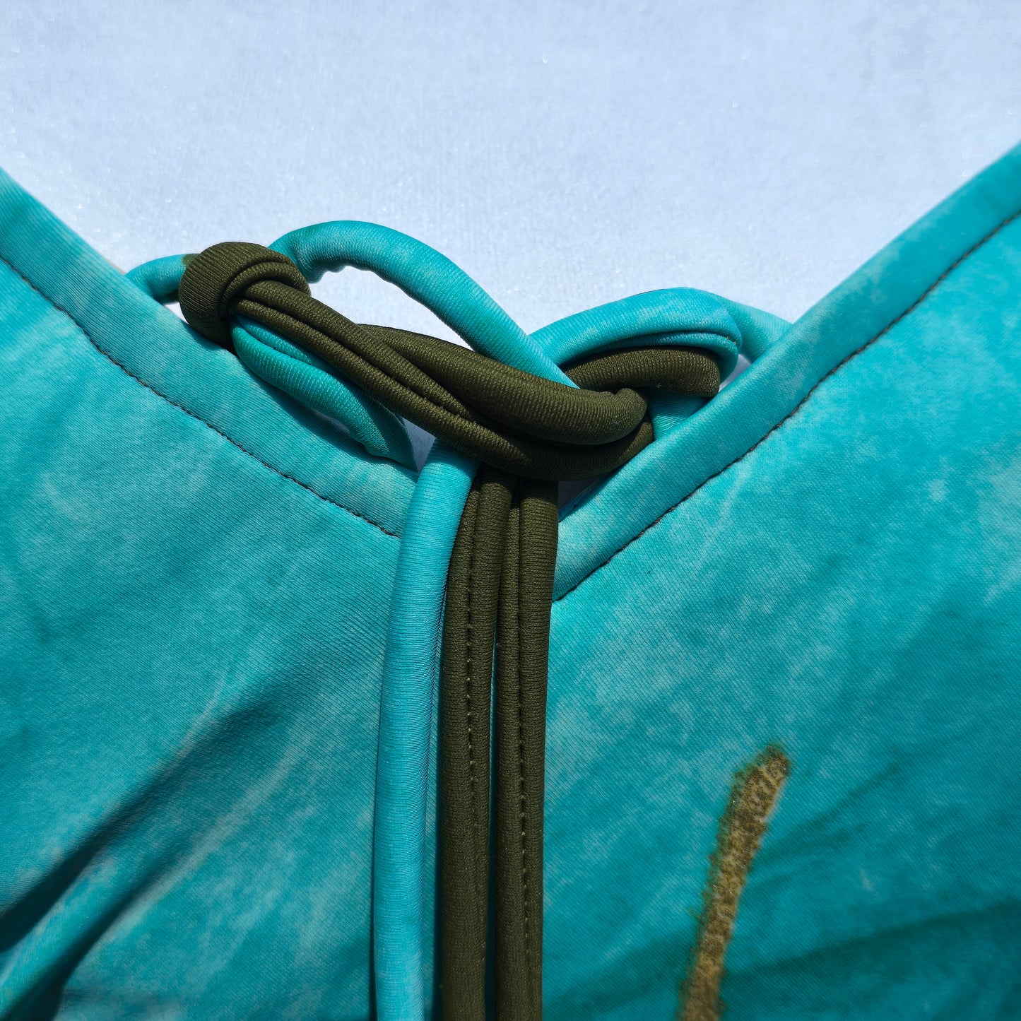 Carol Wior Swimsuit Aqua, Olive and Gold Preloved Size 12