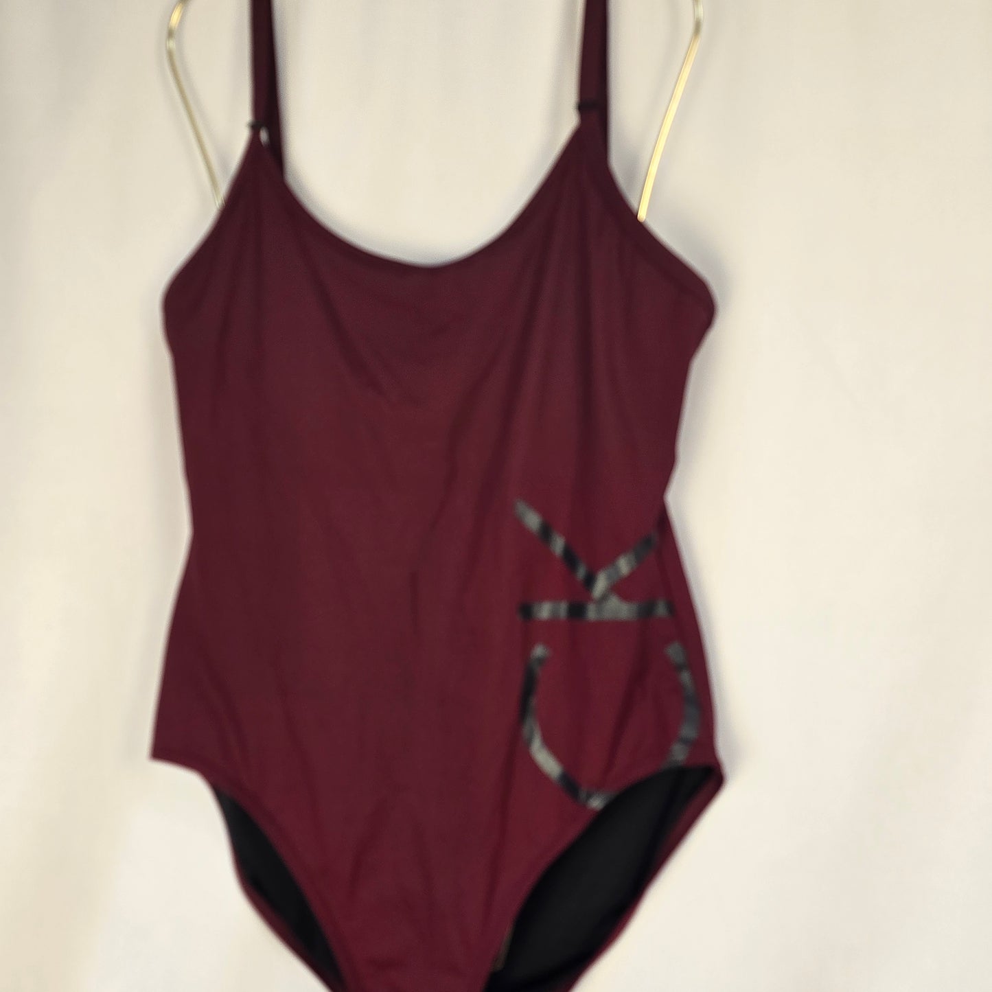 Calvin Klein Bathing Suit Burgundy Preloved Size 12