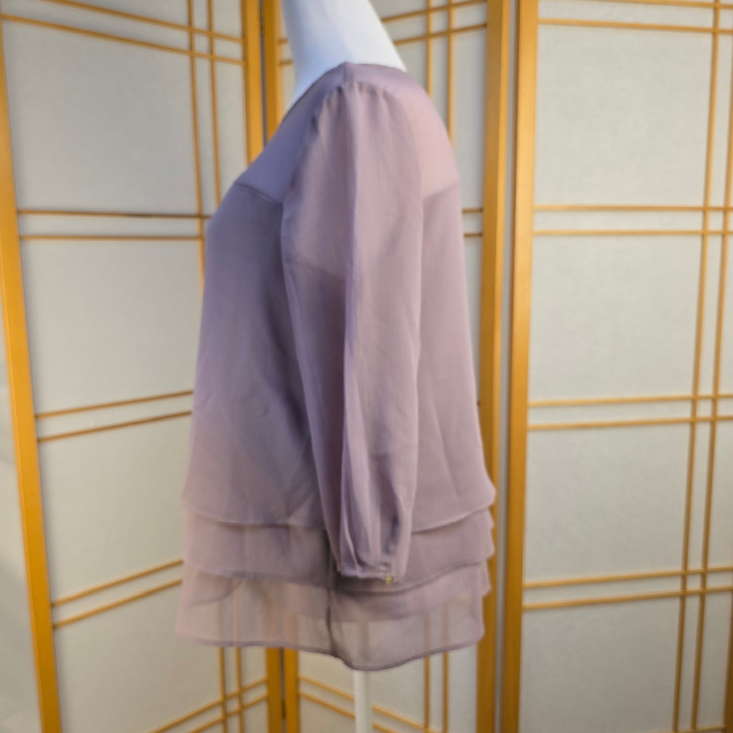 Reitmans Layered Pink Sheer Top Medium Preloved