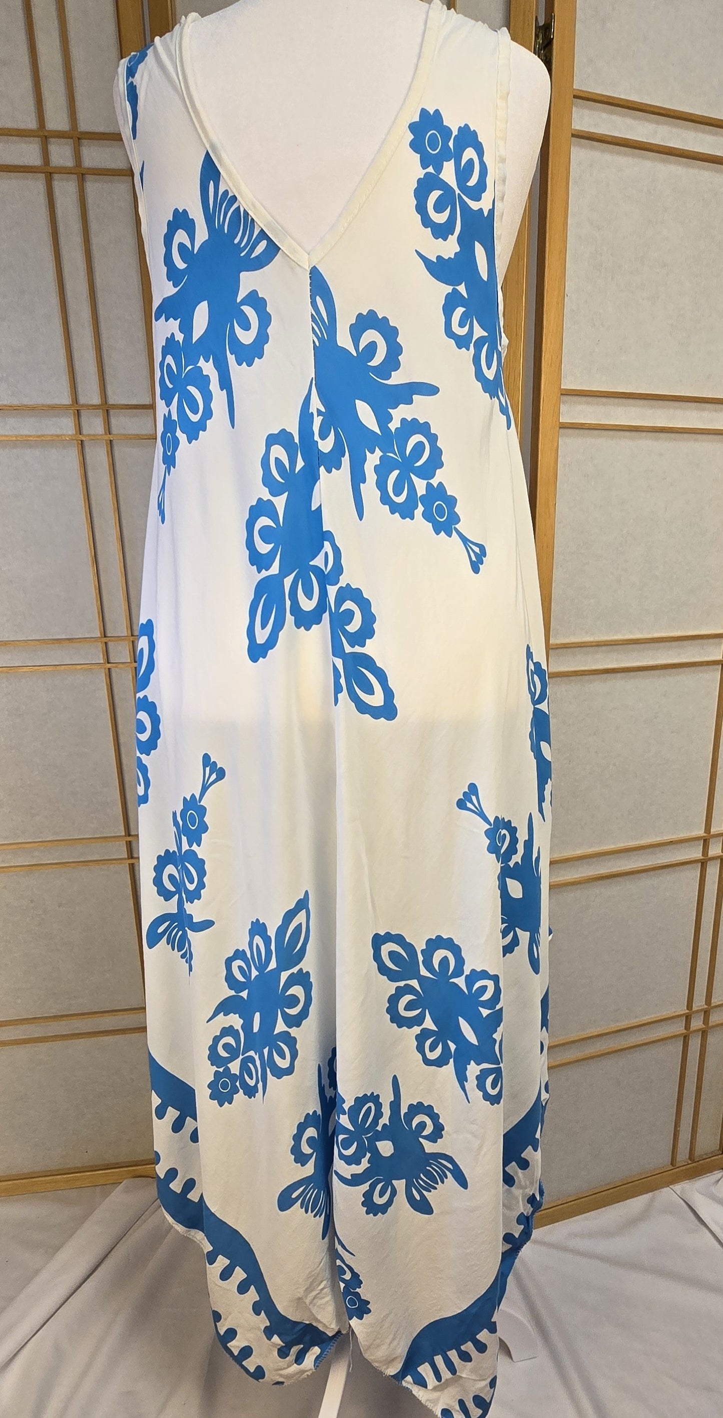 Beyond Capri White Aqua Dress/Cover-Up XL