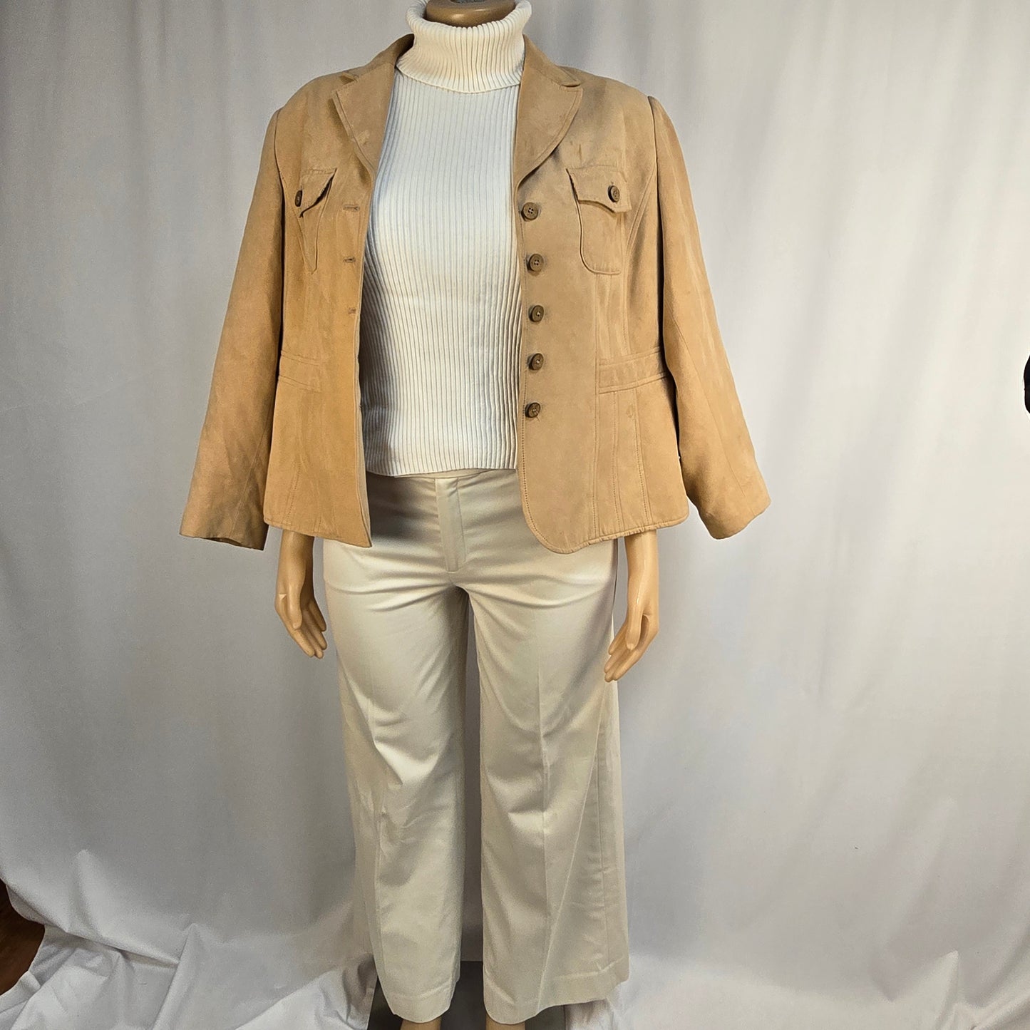 Laura Faux Suede Size 18 Jacket Preloved