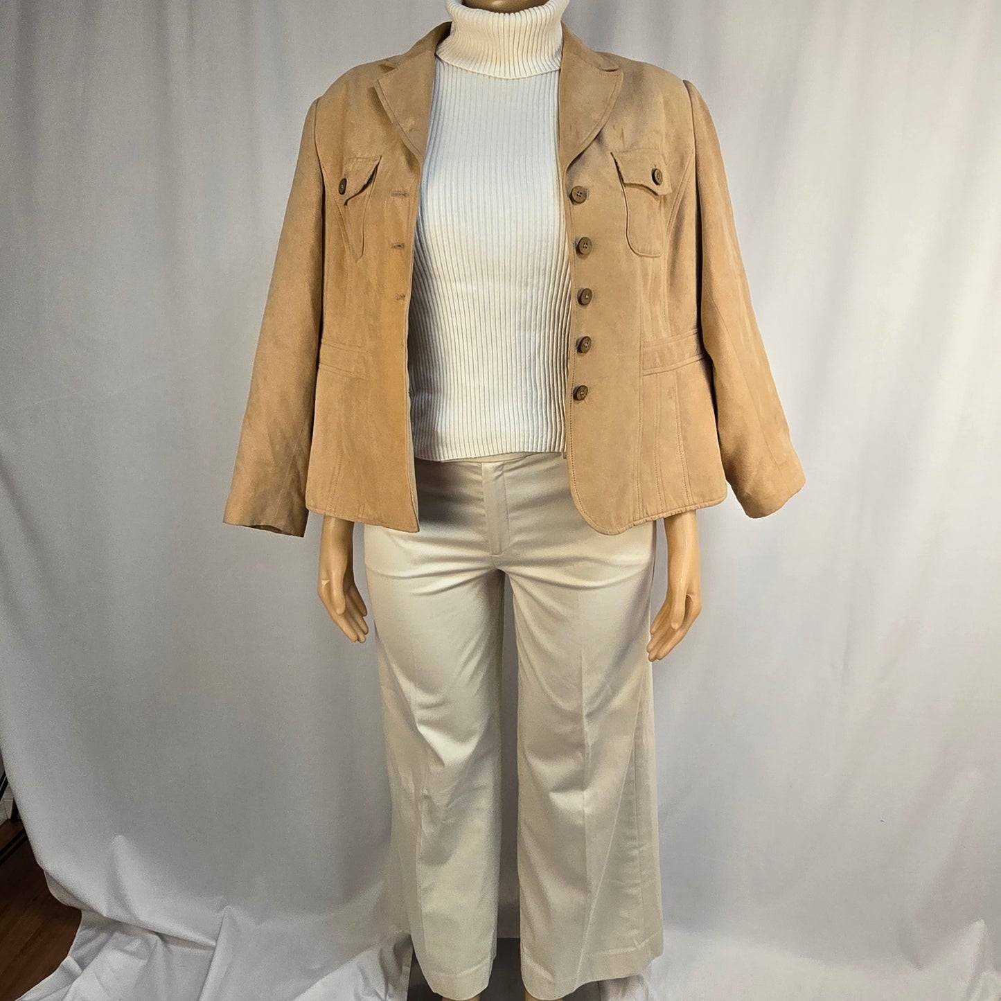 Laura Faux Suede Size 18 Jacket Preloved