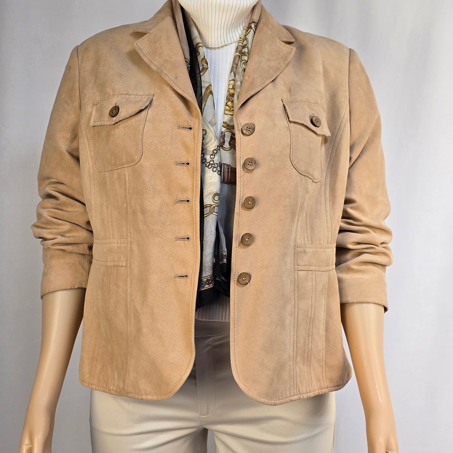 Laura Faux Suede Size 18 Jacket Preloved
