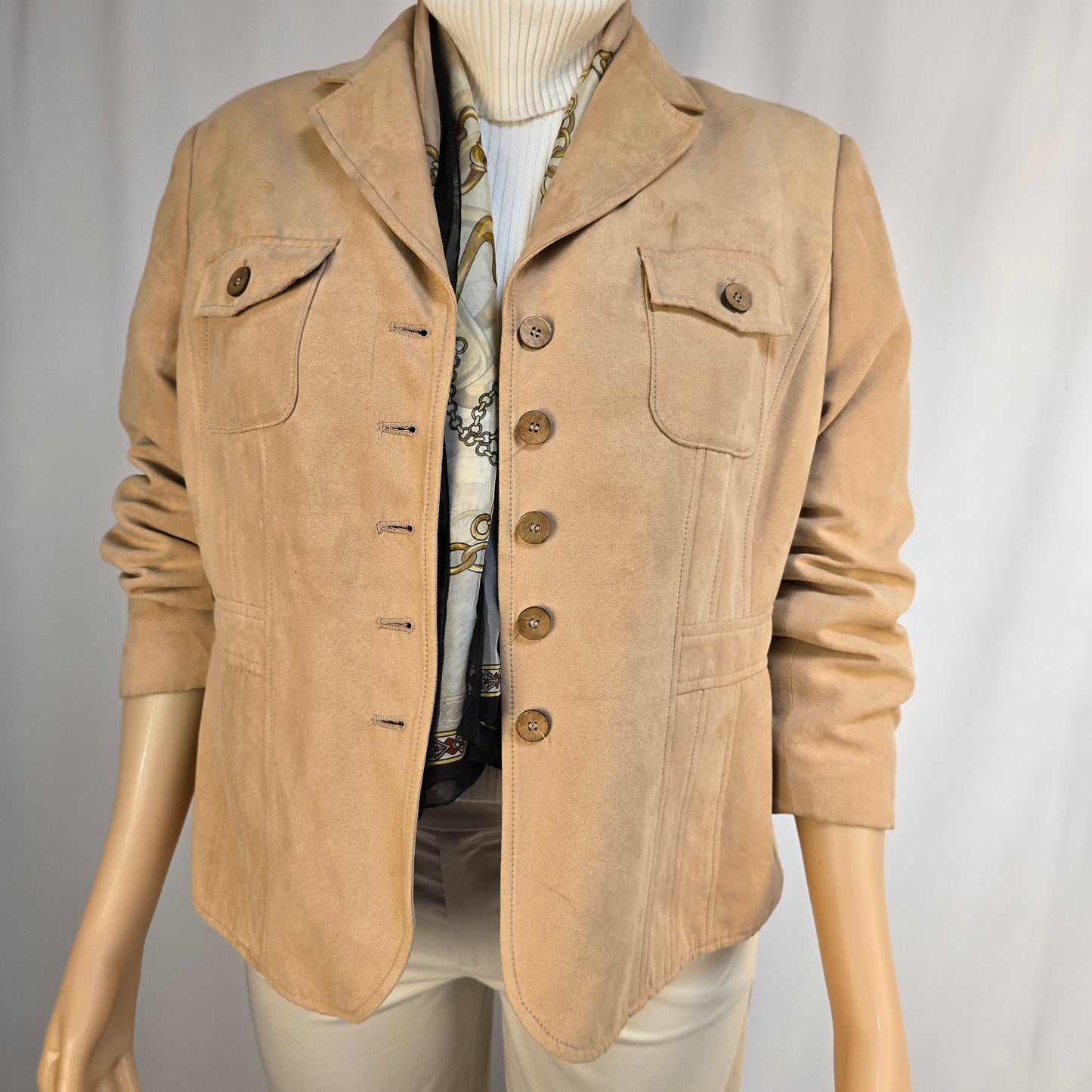 Laura Faux Suede Size 18 Jacket Preloved