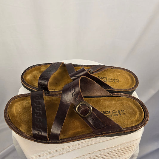 Naot Brown Sandals Size 10 Preloved