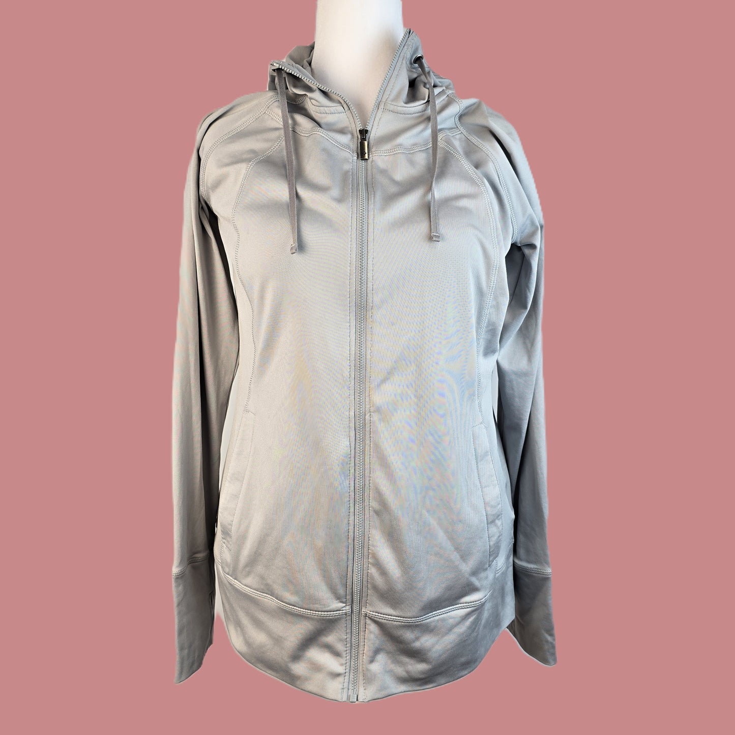 Columbia Grey Full Zip Hoodie Large Preloved