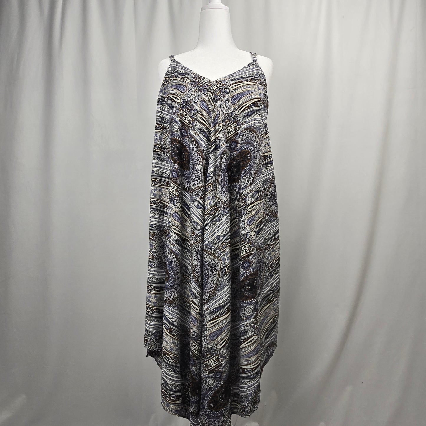 Solitaire Paisley Dress or Cover Up Size 1X Preloved