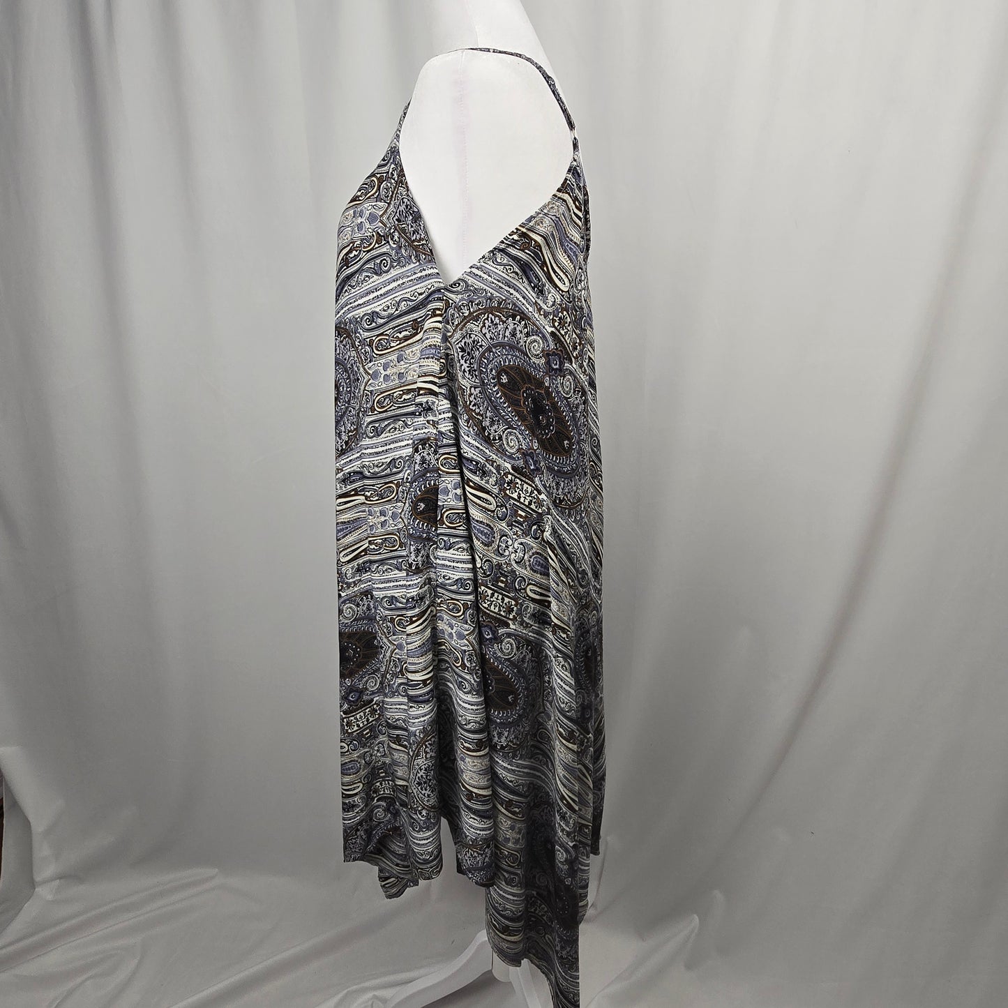 Solitaire Paisley Dress or Cover Up Size 1X Preloved