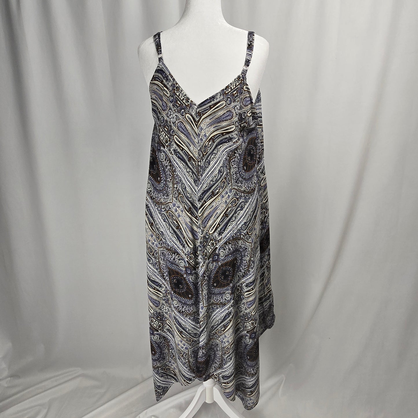 Solitaire Paisley Dress or Cover Up Size 1X Preloved