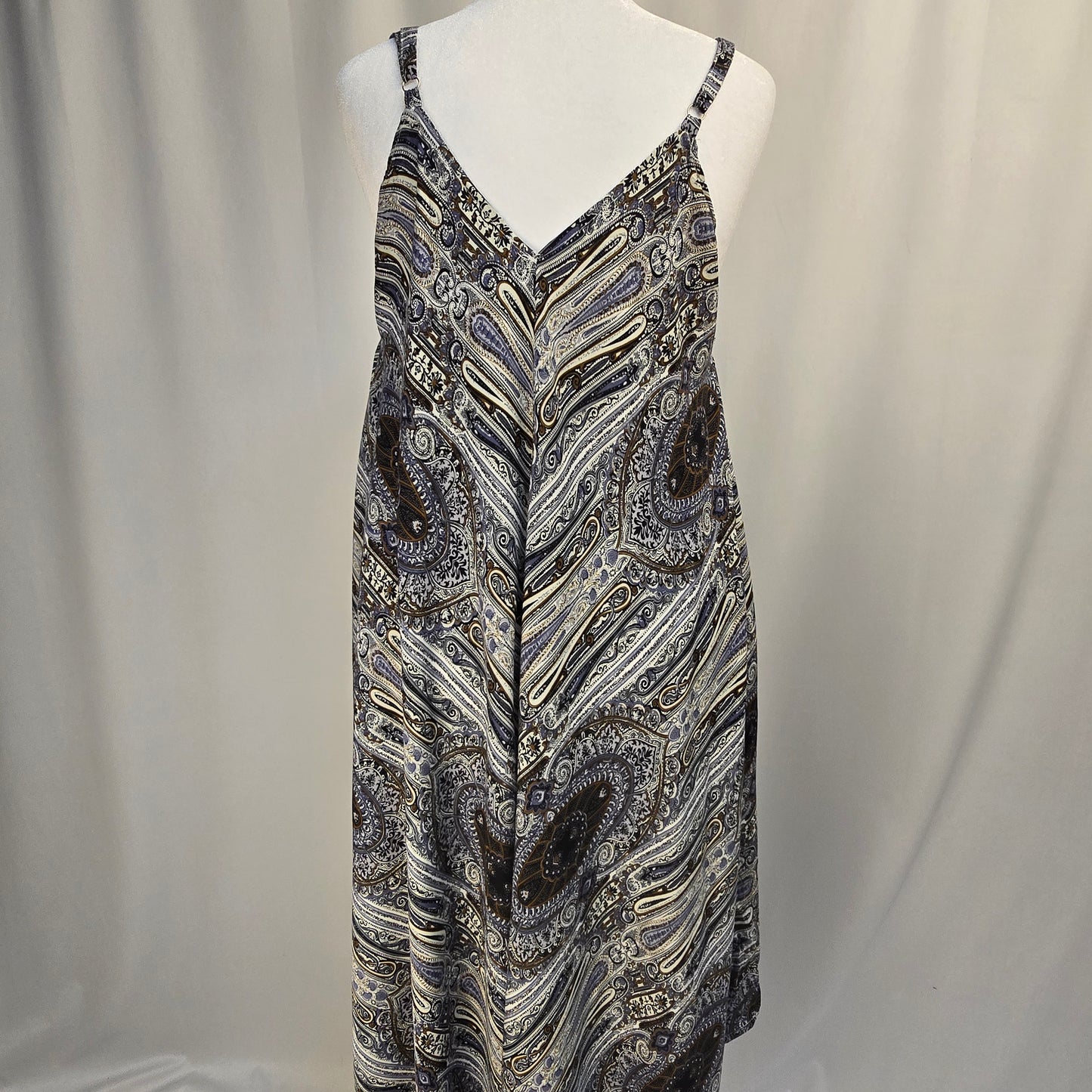 Solitaire Paisley Dress or Cover Up Size 1X Preloved