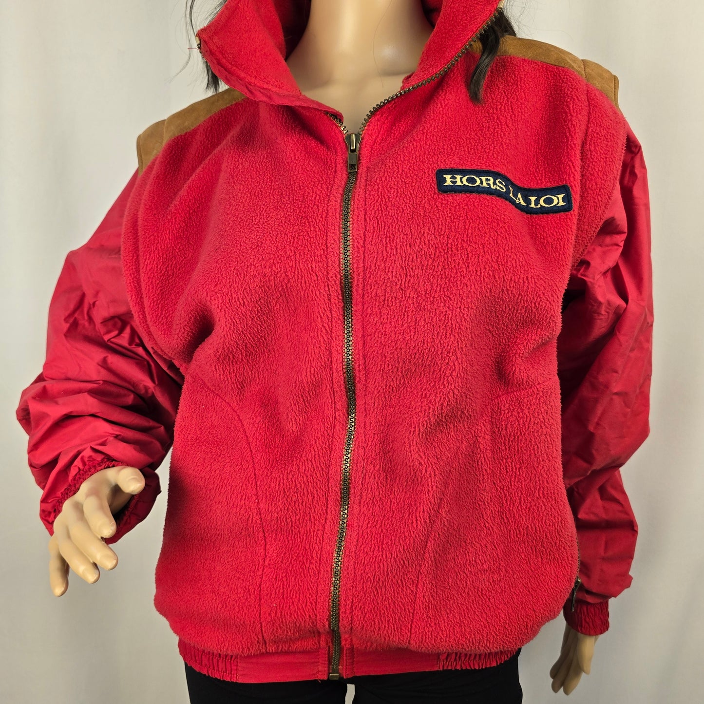 Hors La Loi Vintage Fleece Jacket with Removable Sleeves Small