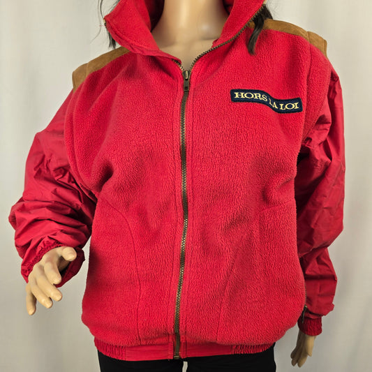 Hors La Loi Vintage Fleece Jacket with Removable Sleeves Small