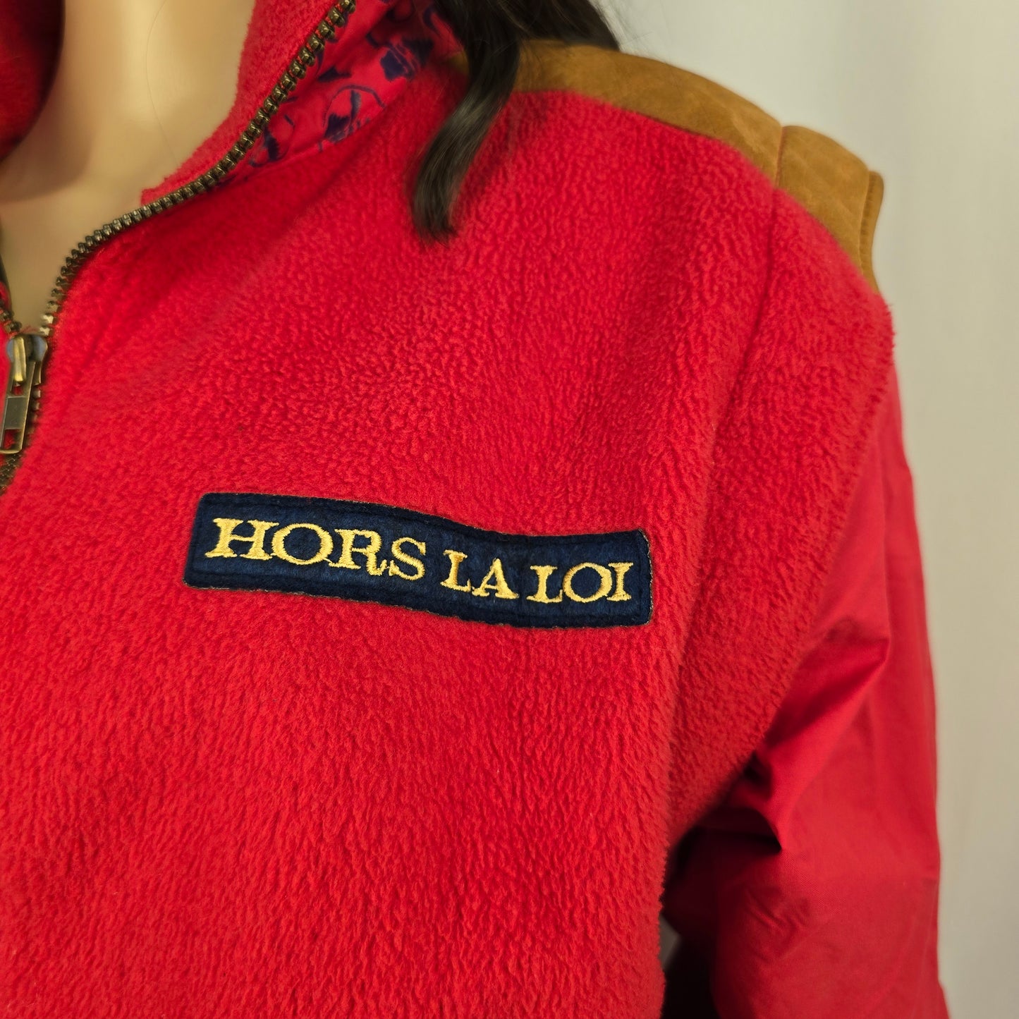 Hors La Loi Vintage Fleece Jacket with Removable Sleeves Small
