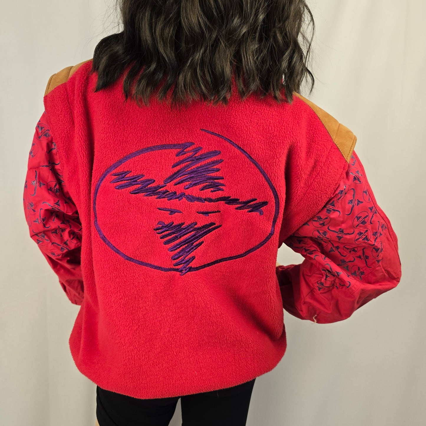 Hors La Loi Vintage Fleece Jacket with Removable Sleeves Small