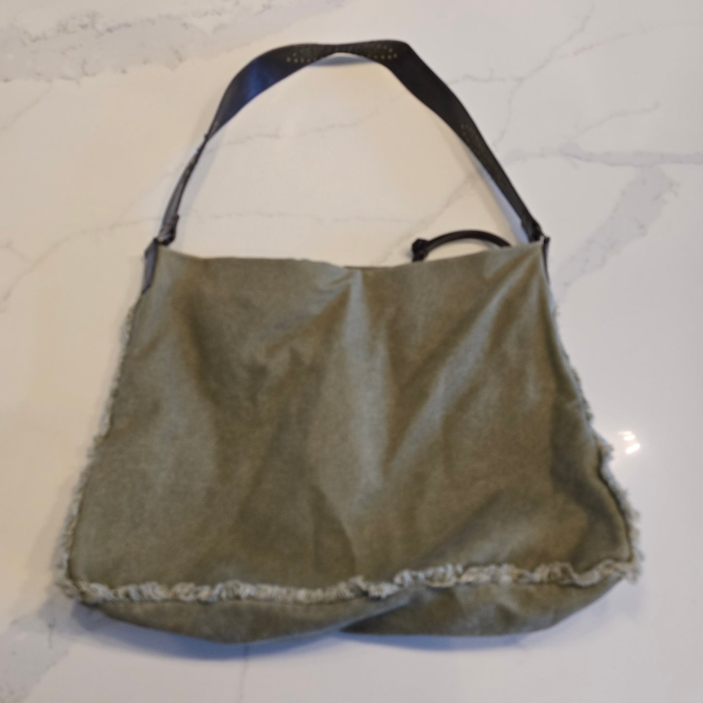 Nevada Olive Colour Canvas Purse Preloved
