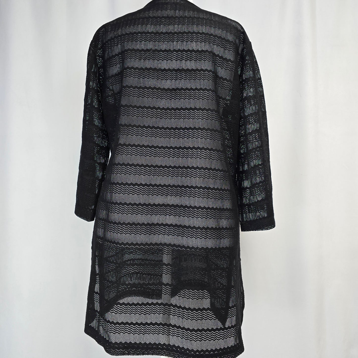 Black Mesh Bathing Suit Cover-Up Approx size XL Preloved