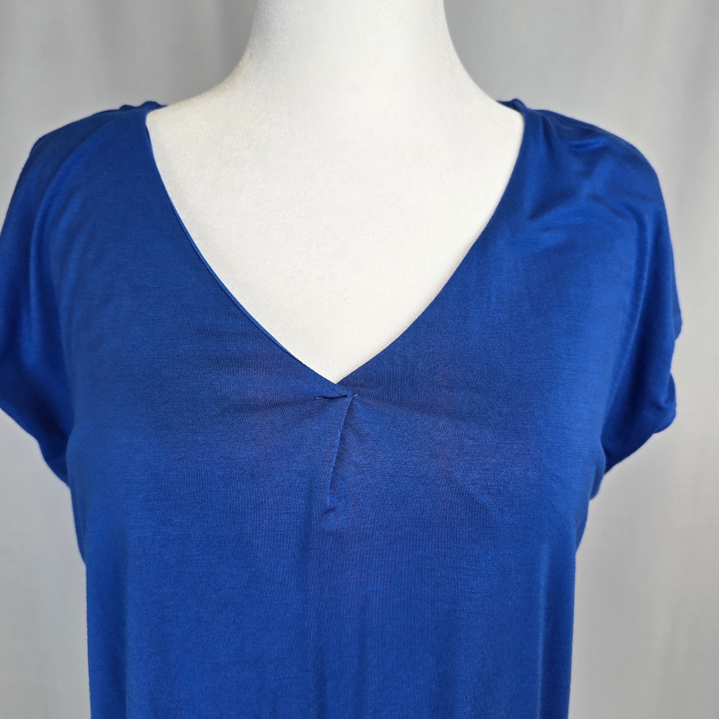 Reitmans Royal Blue Capped Sleeve Top Large Preloved