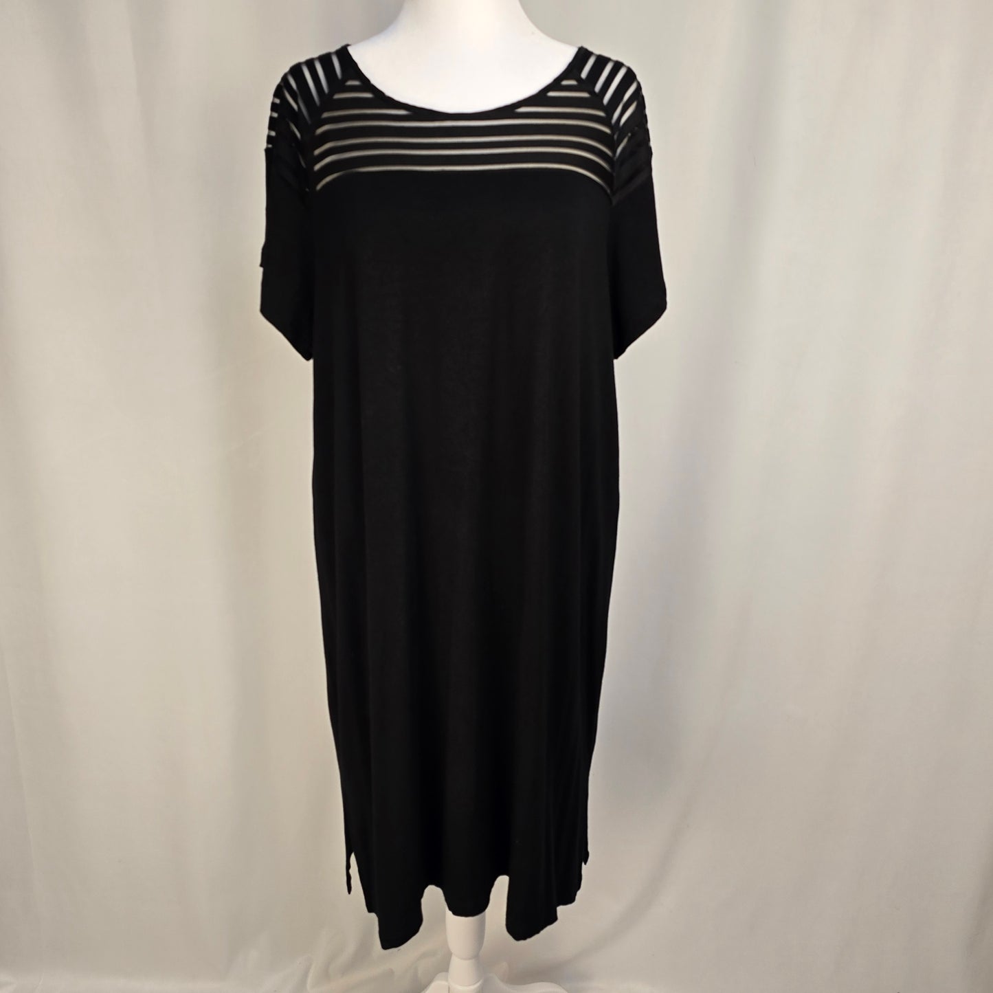 Nue Options Black Dress with Sheir 1X Preloved