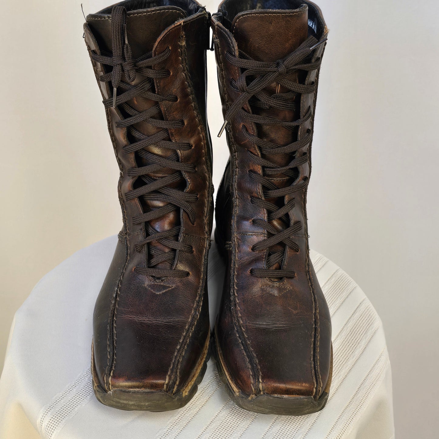 feetfirst Brown Leather Boots Size 38 Preloved