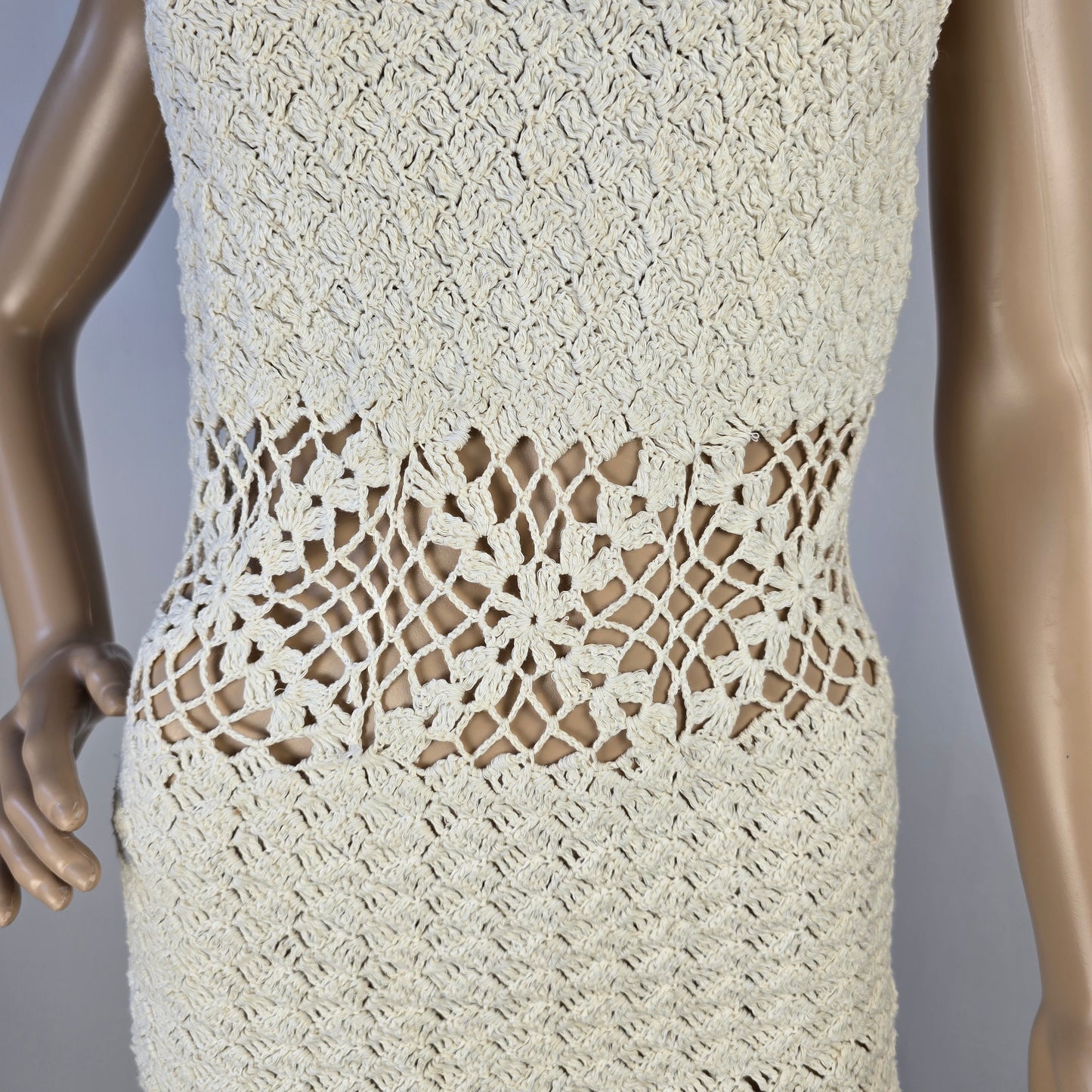 Ivory Crochet Cover Up Approx Small Preloved