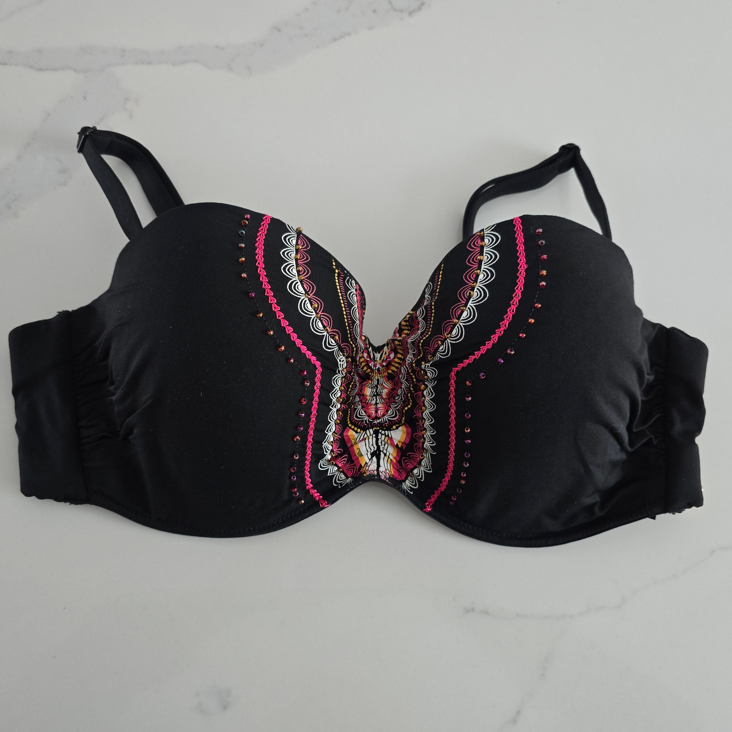 Turquoise Couture Bikini Top Large Preloved