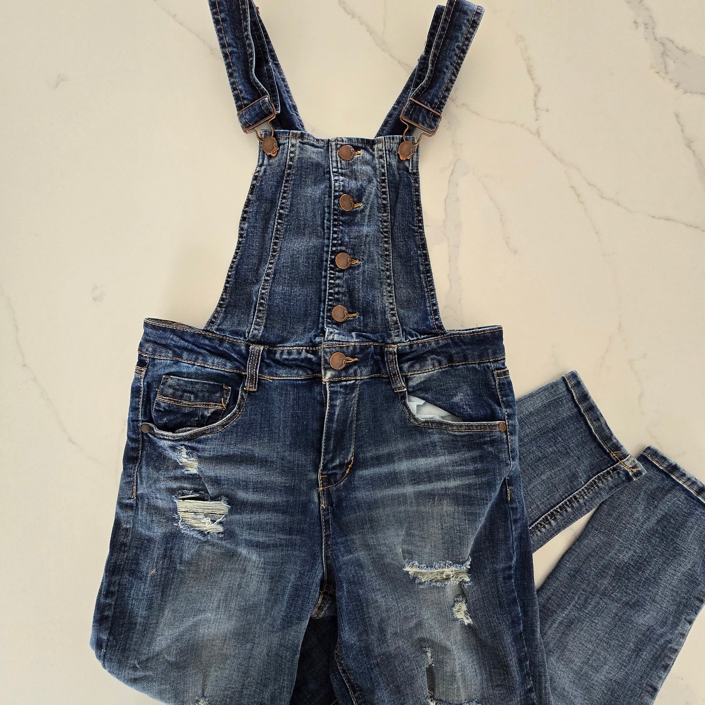 Dollhouse Denim Overalls Size Large Preloved (Fit Size 2 to 4)