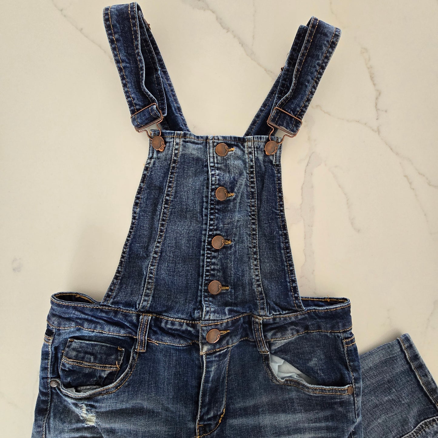 Dollhouse Denim Overalls Size Large Preloved (Fit Size 2 to 4)