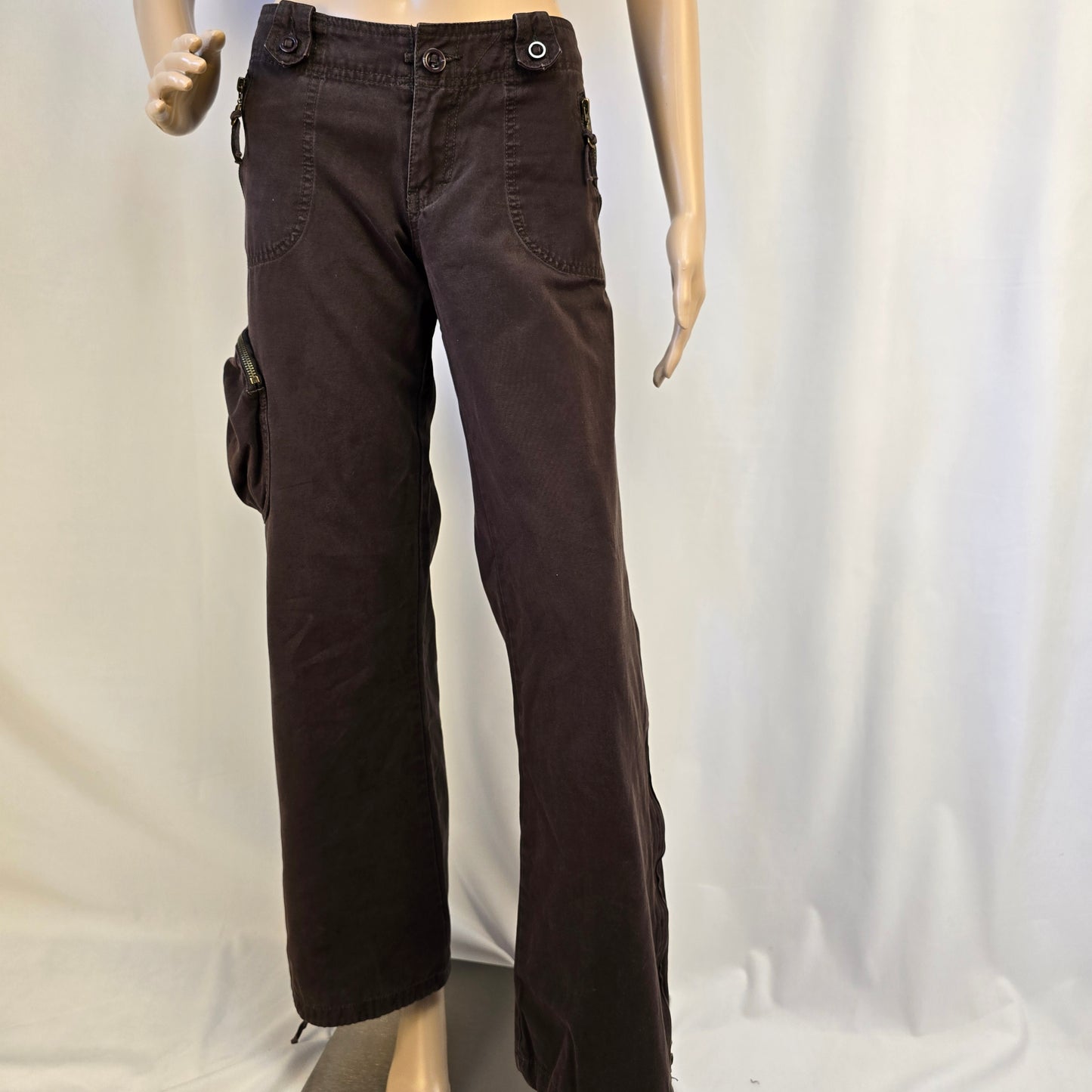 UB Jeans Brown Cargo Boot Cut Size Medium Preloved
