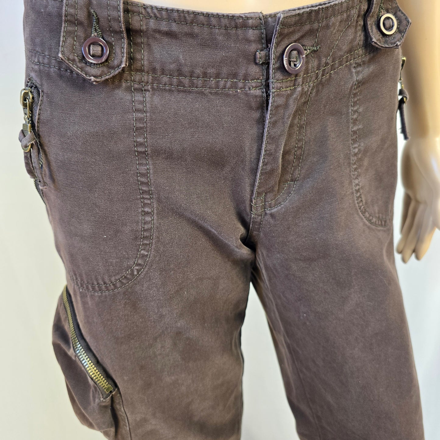 UB Jeans Brown Cargo Boot Cut Size Medium Preloved