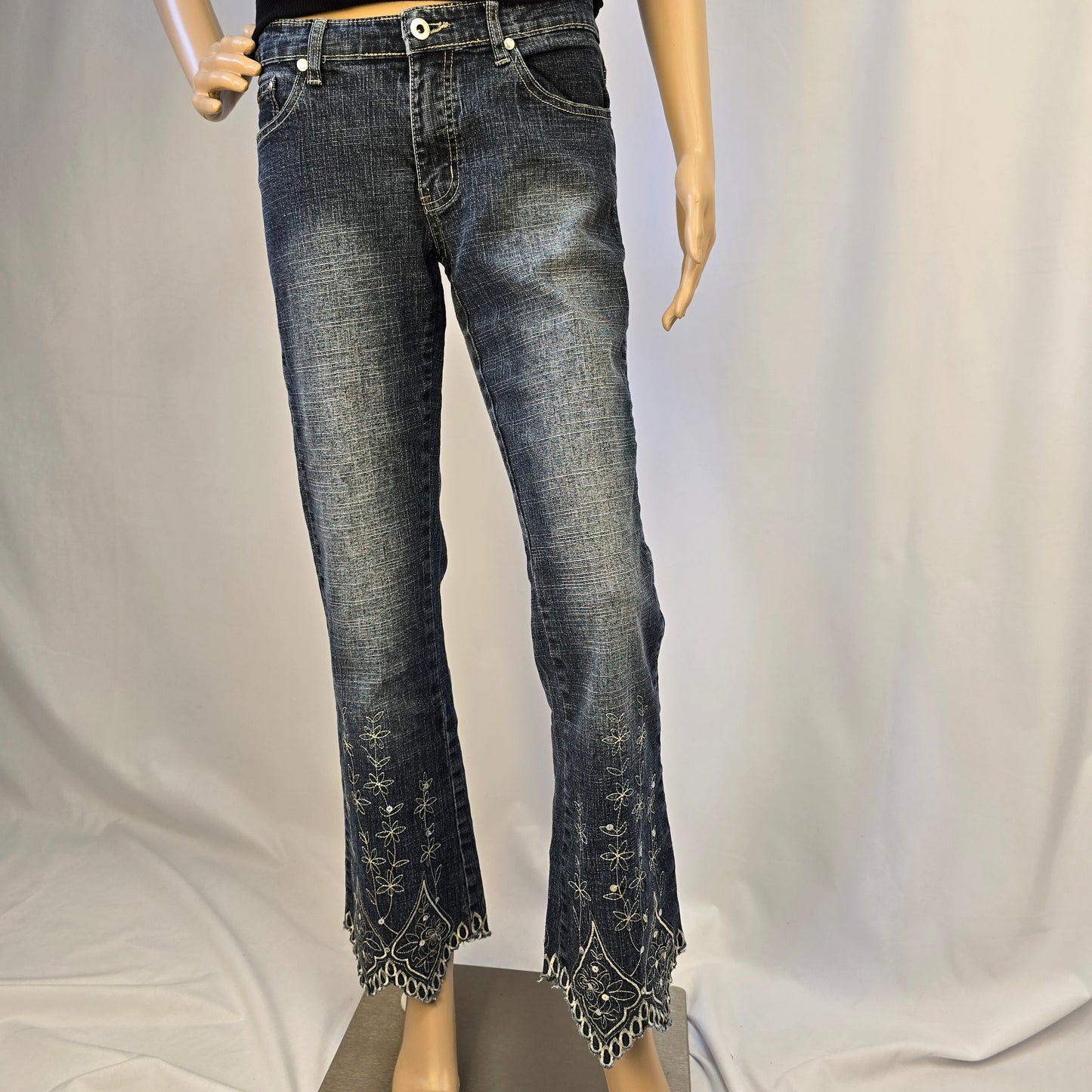 Apollo Blue Jeans with Shark Cut Leg Size 7/8 Preloved