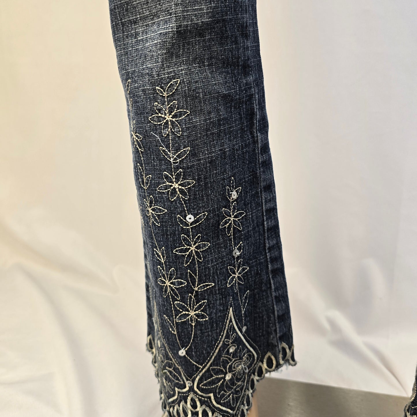 Apollo Blue Jeans with Shark Cut Leg Size 7/8 Preloved