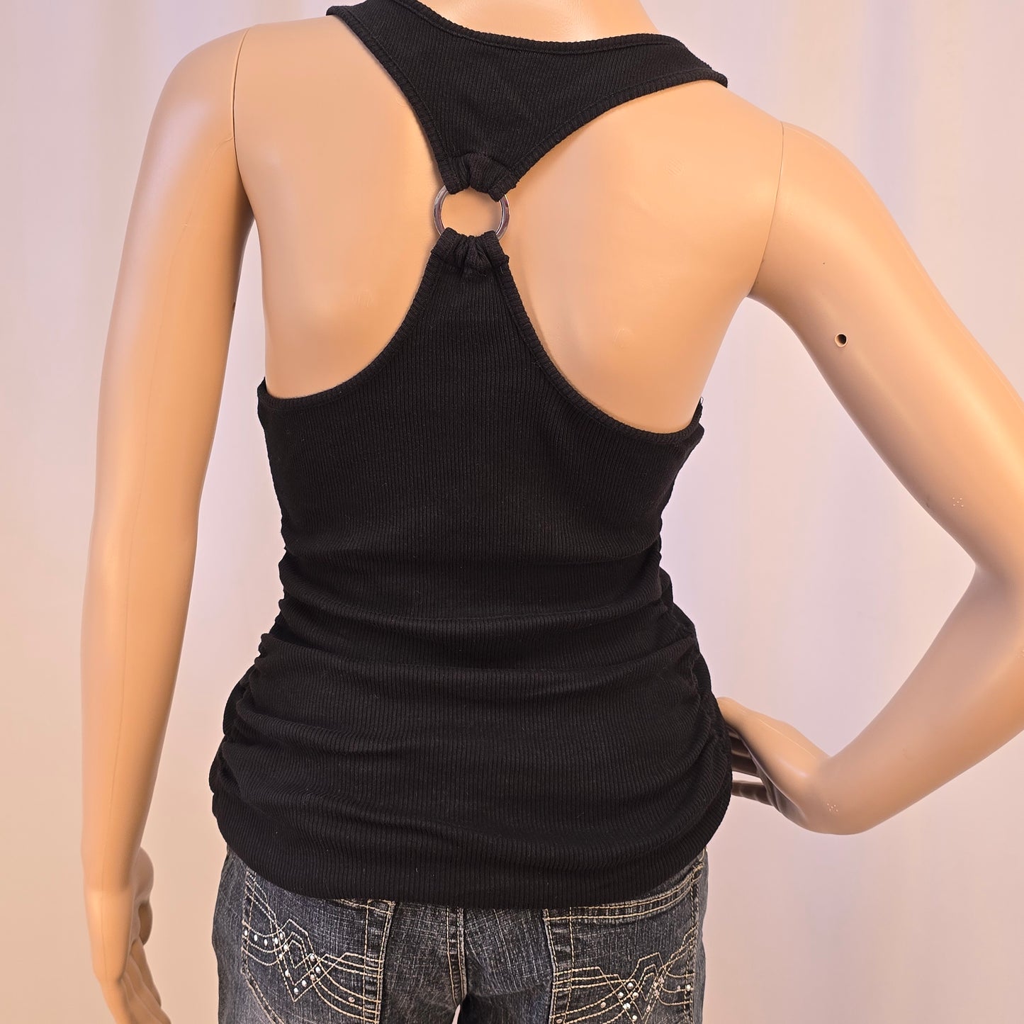 Guess Black Racerback Tank Top Size Medium Preloved