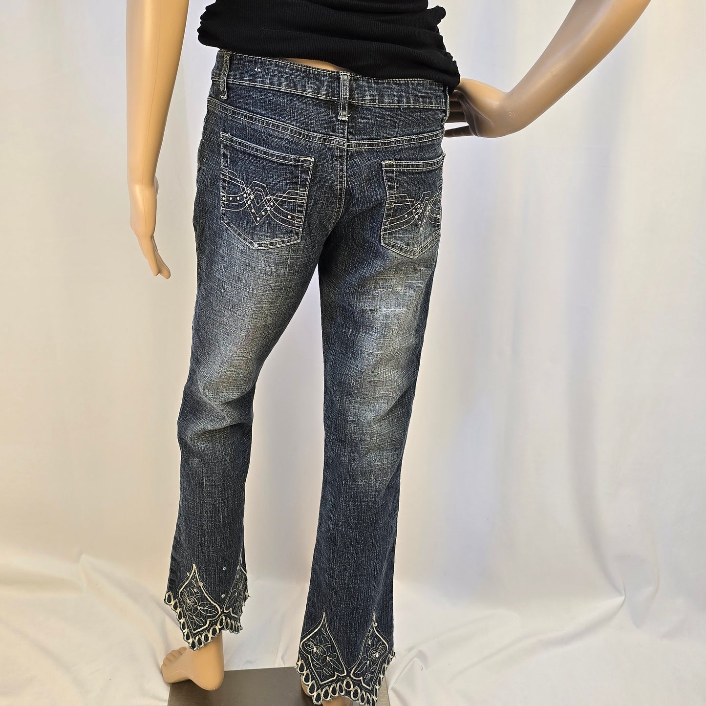 Apollo Blue Jeans with Shark Cut Leg Size 7/8 Preloved