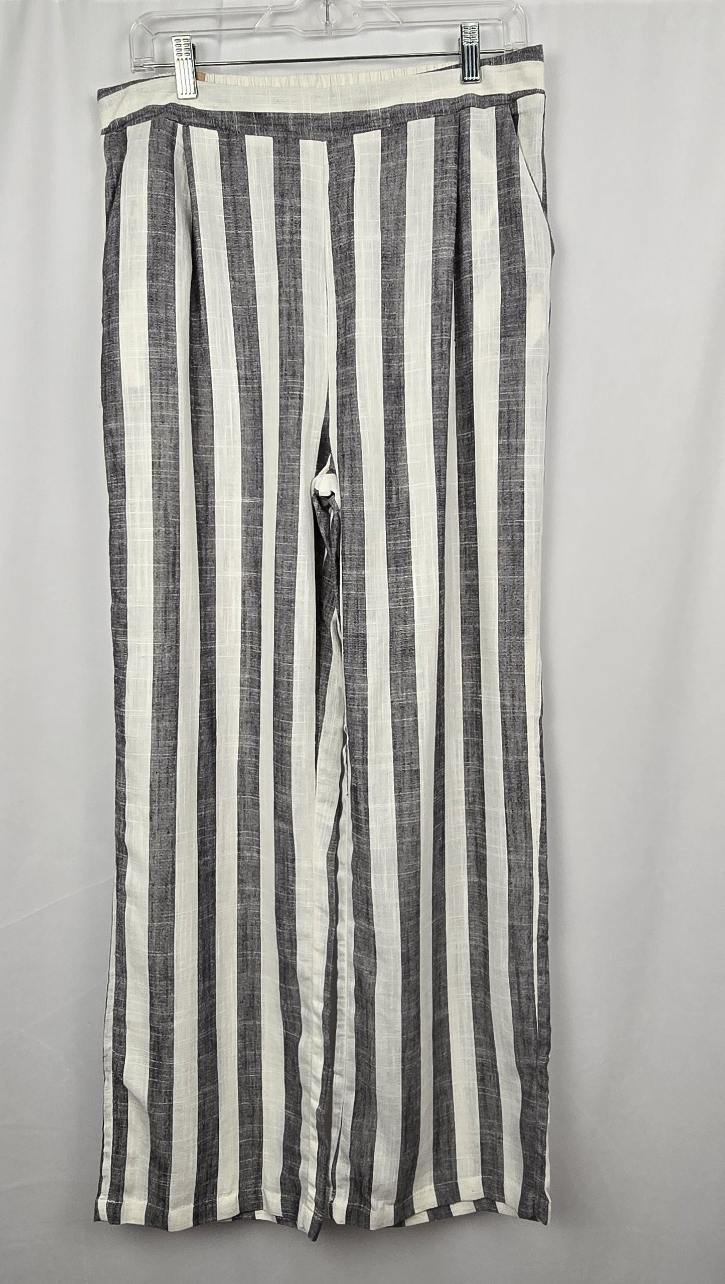 DKR White / Grey Linen Blend Pants XL