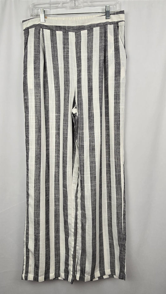 DKR White / Grey Linen Blend Pants XL