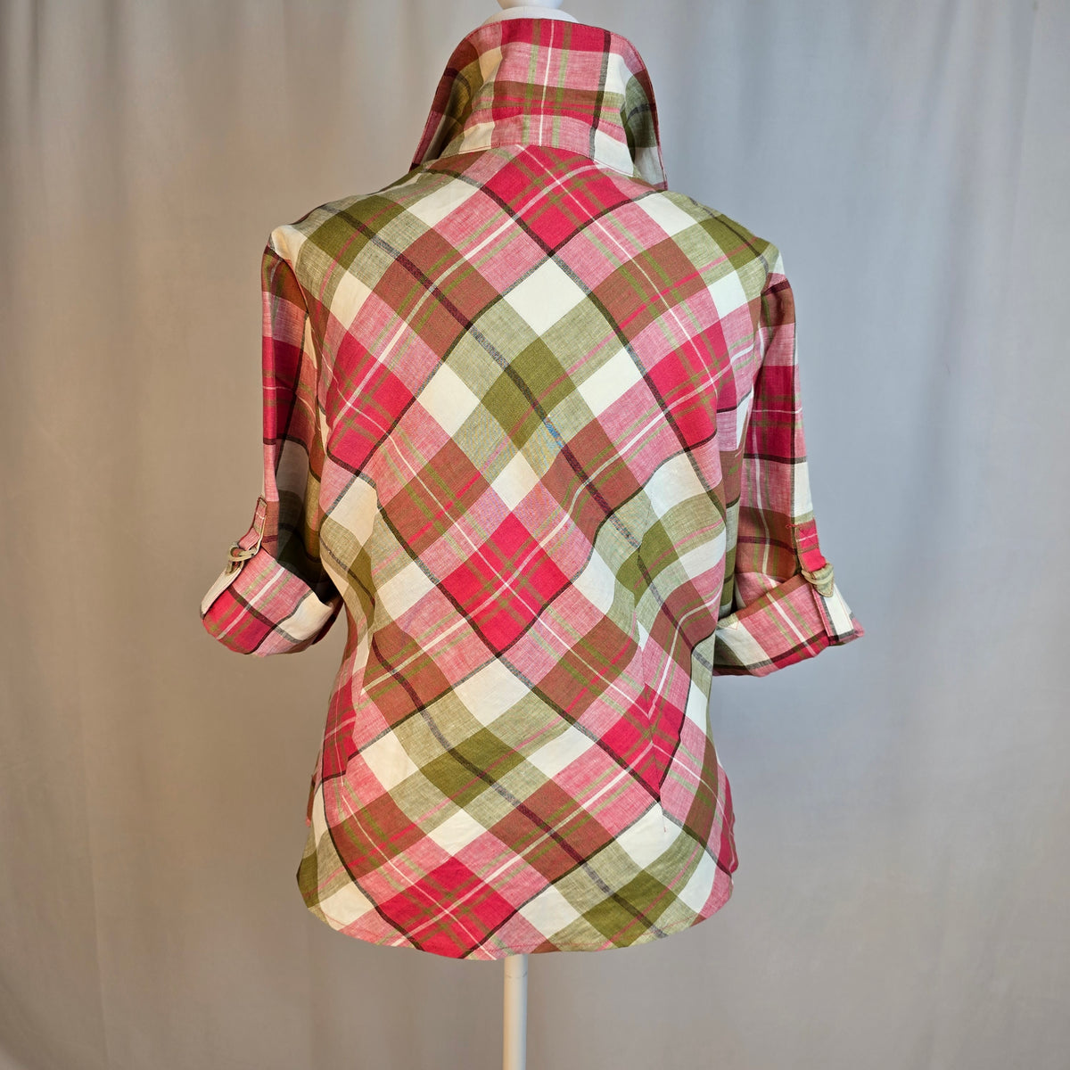 Jones New York Signature Plaid Blouse Preloved Large