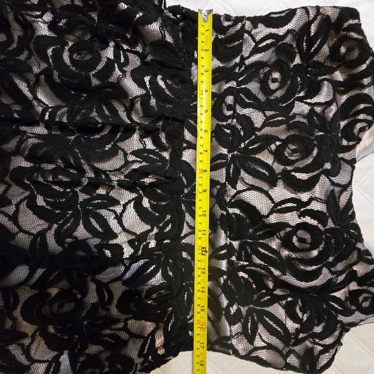 Bizz Girl Black & Champagne Dress XL Preloved
