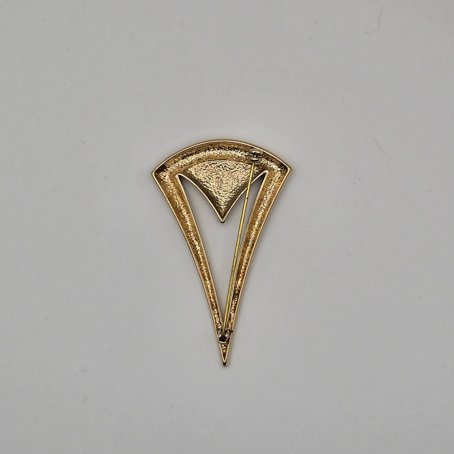Gold Tone Brooch with Rhinestone Detailing Preloved