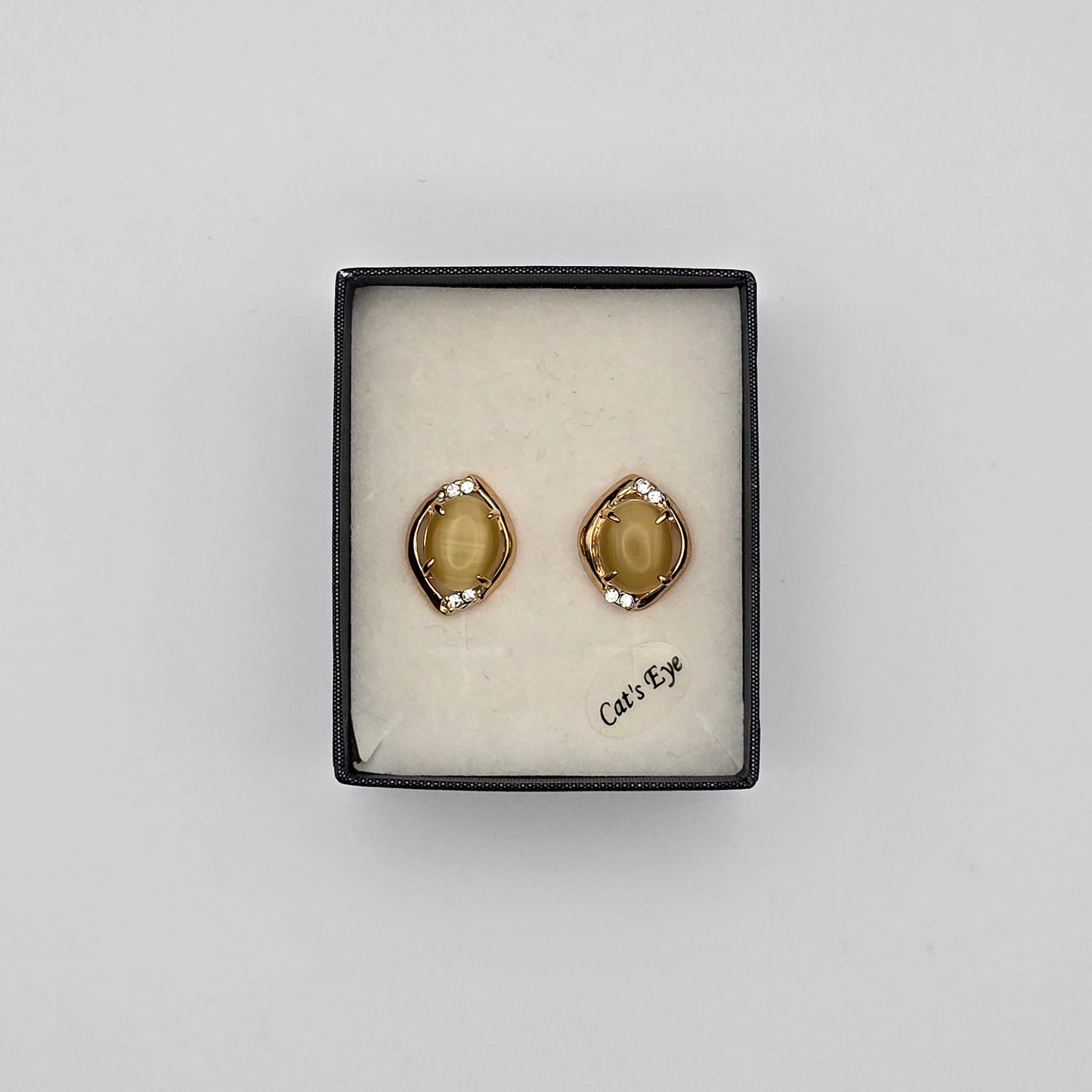 Pan Pacific Cats Eye Earrings Preloved