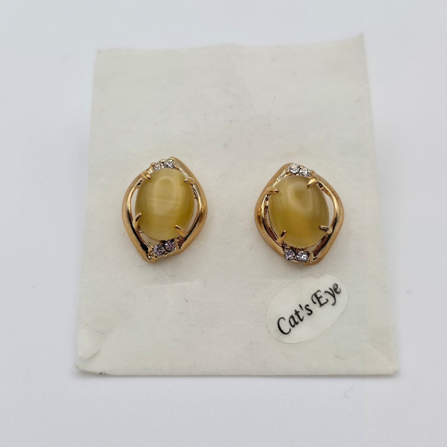 Pan Pacific Cats Eye Earrings Preloved