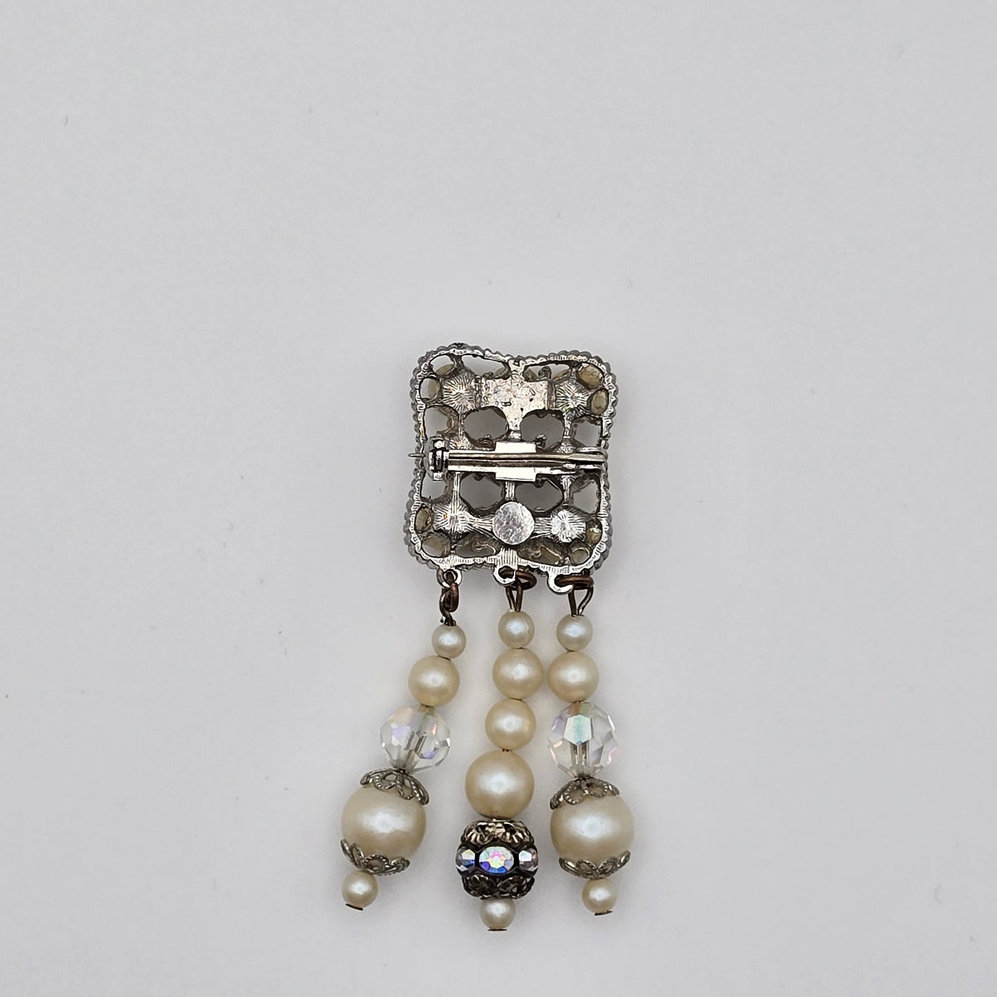 Vintage Pearl and Glass Brooch