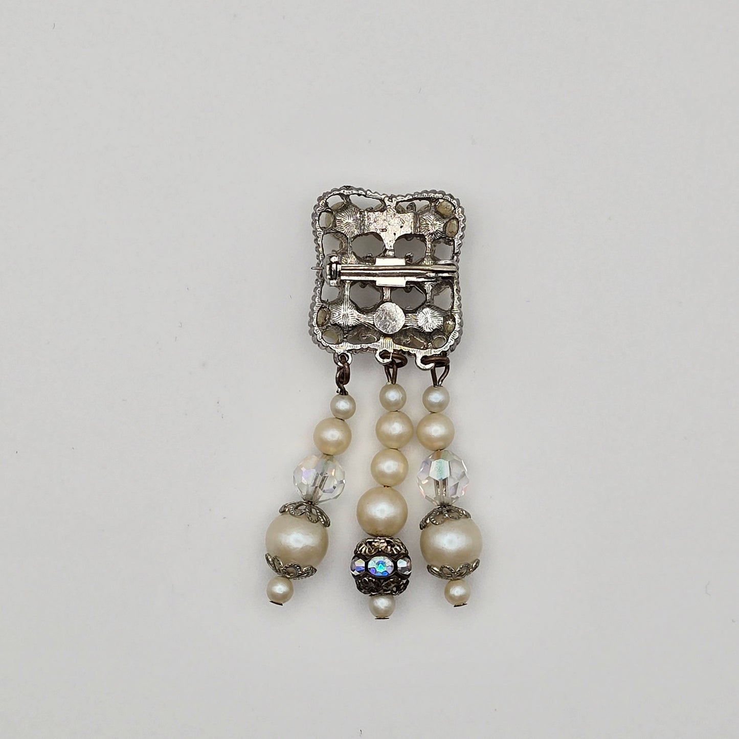 Vintage Pearl and Glass Brooch