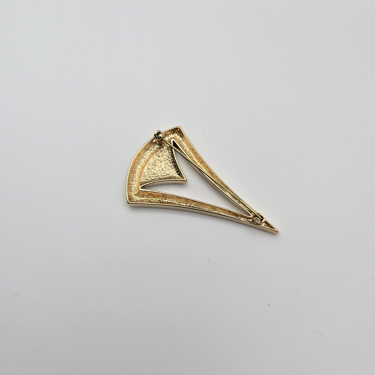 Gold Tone Brooch with Rhinestone Detailing Preloved