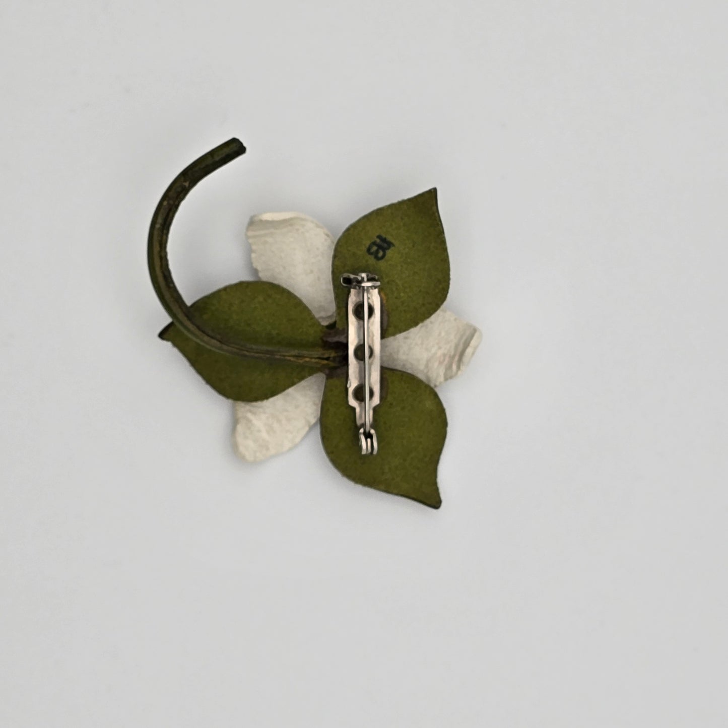 Leather Trillium Brooch