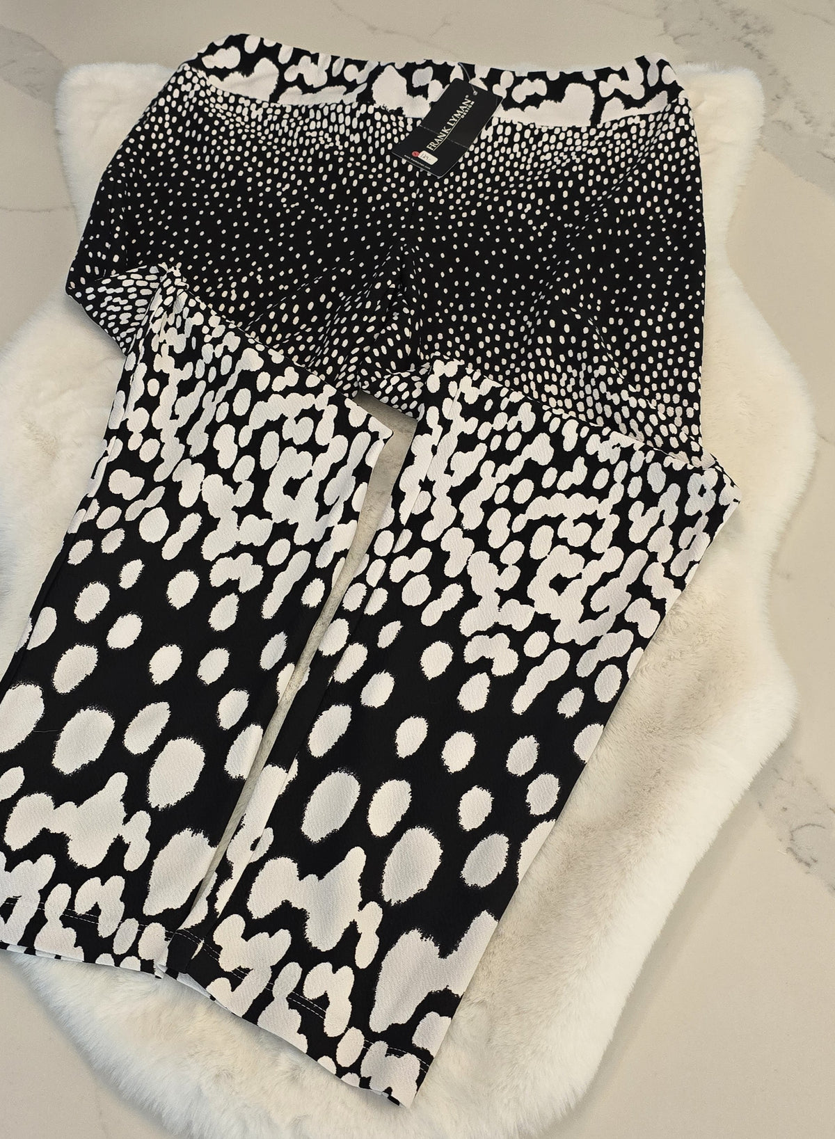 Frank Lyman Black & White Modern Print Pants – NWT, Size 16