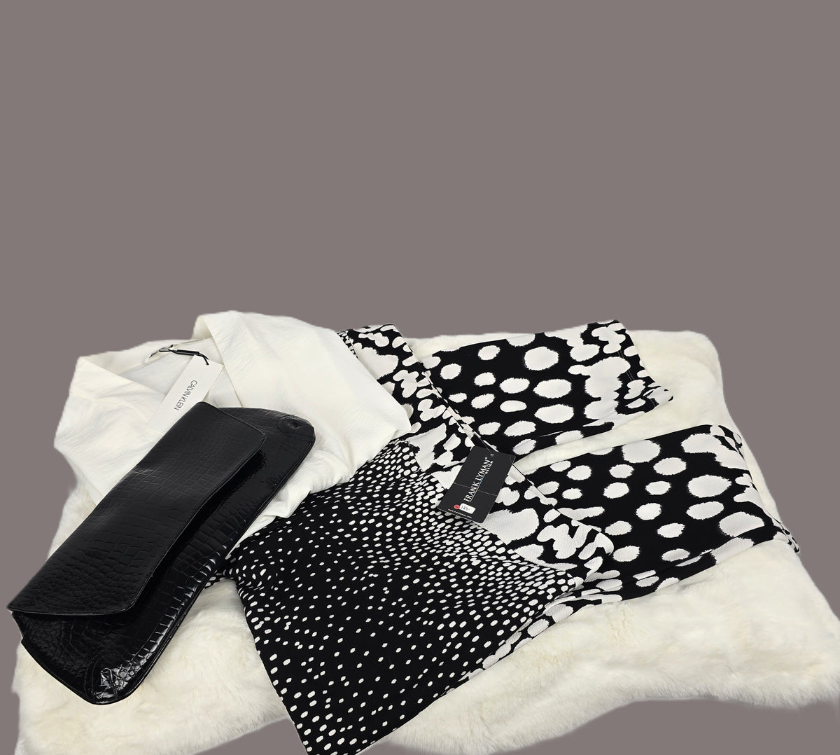 Frank Lyman Black & White Modern Print Pants – NWT, Size 16