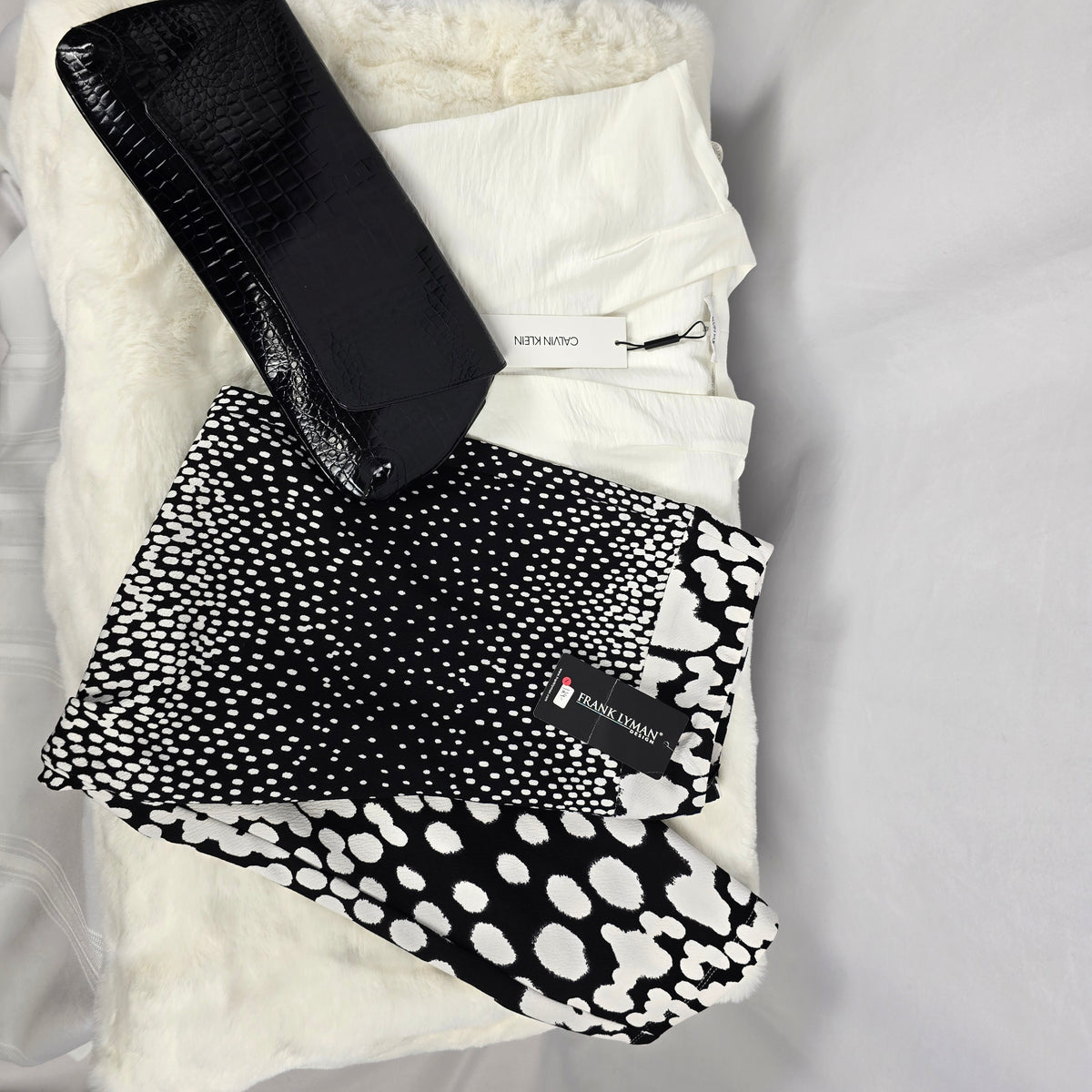 Frank Lyman Black & White Modern Print Pants – NWT, Size 16
