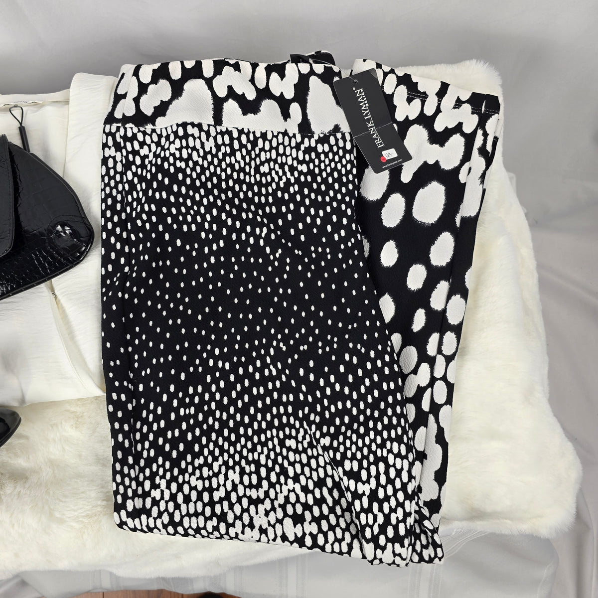 Frank Lyman Black & White Modern Print Pants – NWT, Size 16