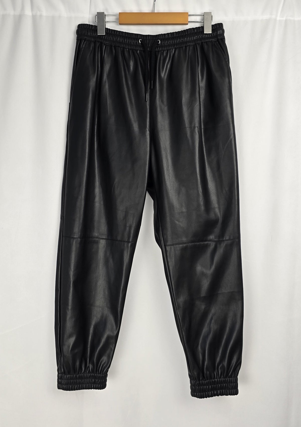 Zara Faux Leather Joggers Large Preloved